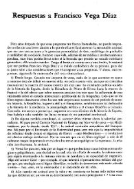 Respuestas a Francisco Vega Díaz / Pedro Laín Entralgo | Biblioteca Virtual Miguel de Cervantes