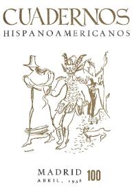 Cuadernos Hispanoamericanos. Núm. 100, abril 1958 | Biblioteca Virtual Miguel de Cervantes