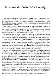 El teatro de Pedro Laín / Donald W. Bleznick | Biblioteca Virtual Miguel de Cervantes