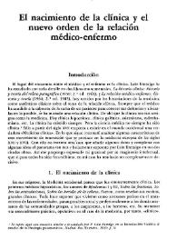 El nacimiento de la clínica / Diego Gracia | Biblioteca Virtual Miguel de Cervantes