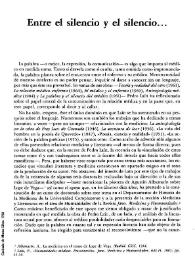 Entre el silencio y el silencio... / Luis Montiel | Biblioteca Virtual Miguel de Cervantes