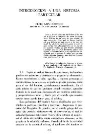 Introducción a una historia particular / Pedro Laín Entralgo | Biblioteca Virtual Miguel de Cervantes
