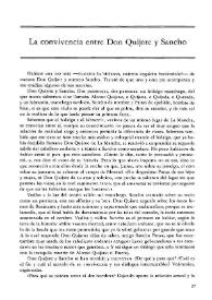 La convivencia entre Don Quijote y Sancho / Pedro Laín Entralgo | Biblioteca Virtual Miguel de Cervantes