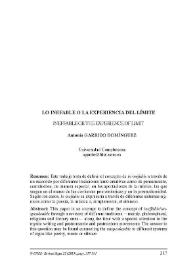 Lo inefable o la experiencia del límite = Ineffable or the Experience of Limit / Antonio Garrido Domínguez | Biblioteca Virtual Miguel de Cervantes