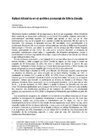 Rafael Altamira en el archivo personal de Silvio Zavala / Andrés Lira | Biblioteca Virtual Miguel de Cervantes