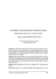 "Watchmen" o los riesgos de un mundo global = "Watchmen" or the Global World's Risks / Sergio Armando Hernández Roura | Biblioteca Virtual Miguel de Cervantes