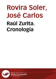 Raúl Zurita. Cronología / Paulina Wendt | Biblioteca Virtual Miguel de Cervantes
