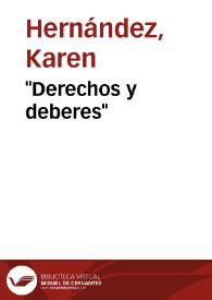 "Derechos y deberes" | Biblioteca Virtual Miguel de Cervantes