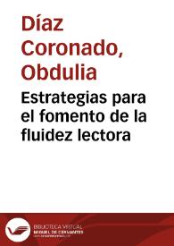 Estrategias para el fomento de la fluidez lectora | Biblioteca Virtual Miguel de Cervantes