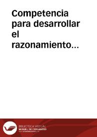 Competencia para desarrollar el razonamiento matemático a través de fracciones | Biblioteca Virtual Miguel de Cervantes