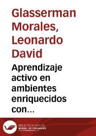 Aprendizaje activo en ambientes enriquecidos con tecnología | Biblioteca Virtual Miguel de Cervantes