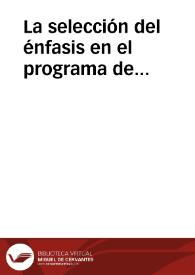 La selección del énfasis en el programa de Gerontología a través del uso de videos en el proceso enseñanza- aprendizaje | Biblioteca Virtual Miguel de Cervantes