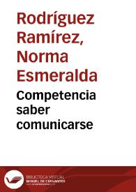 Competencia saber comunicarse | Biblioteca Virtual Miguel de Cervantes