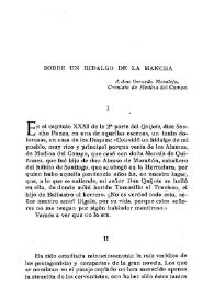 Sobre un hidalgo de La Mancha / G. Marañón | Biblioteca Virtual Miguel de Cervantes