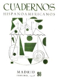 Cuadernos Hispanoamericanos. Núm. 98, febrero 1958 | Biblioteca Virtual Miguel de Cervantes