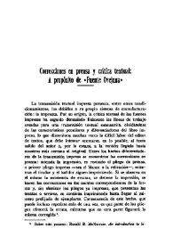 Correcciones en prensa y crítica textual : a propósito de "Fuente Ovejuna" / Jaime Moll | Biblioteca Virtual Miguel de Cervantes