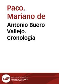 Antonio Buero Vallejo. Cronología / Mariano de Paco | Biblioteca Virtual Miguel de Cervantes