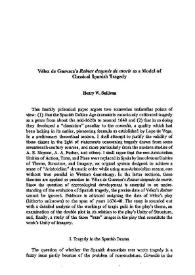Vélez de Guevara's "Reinar después de morir" as a Model of Classical Spanish Tragedy / Henry W. Sullivan | Biblioteca Virtual Miguel de Cervantes