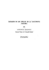 Catálogo de los dibujos de la Calcografía Nacional (Continuación) / por Antonio Gallego | Biblioteca Virtual Miguel de Cervantes
