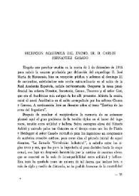Recepción Académica del Excmo. Sr. D. Carlos Fernández Casado | Biblioteca Virtual Miguel de Cervantes