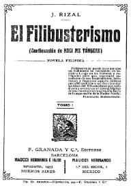El filibusterismo : (continuación del Noli me tángere), novela filipina. Tomo I / J. Rizal | Biblioteca Virtual Miguel de Cervantes