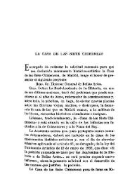 La Casa de las Siete Chimeneas / F. J. Sánchez Cantón | Biblioteca Virtual Miguel de Cervantes