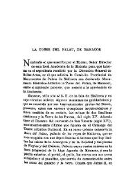 La Torre del Palau, de Manacor / Francisco Álvarez-Ossorio | Biblioteca Virtual Miguel de Cervantes