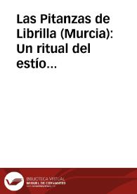 Las Pitanzas de Librilla (Murcia): Un ritual del estío / Garcia Martinez, Tomás / LUJAN ORTEGA | Biblioteca Virtual Miguel de Cervantes