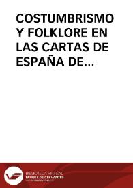 COSTUMBRISMO Y FOLKLORE EN LAS CARTAS DE ESPAÑA DE JOSE Mª BLANCO WHITE (1) / Baltanas, Enrique | Biblioteca Virtual Miguel de Cervantes