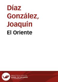 El Oriente | Biblioteca Virtual Miguel de Cervantes