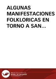 ALGUNAS MANIFESTACIONES FOLKLORICAS EN TORNO A SAN ANTONIO DE PADUA / Rodriguez Pastor, Juan | Biblioteca Virtual Miguel de Cervantes