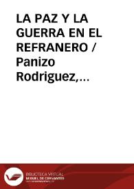 LA PAZ Y LA GUERRA EN EL REFRANERO / Panizo Rodriguez, Juliana | Biblioteca Virtual Miguel de Cervantes