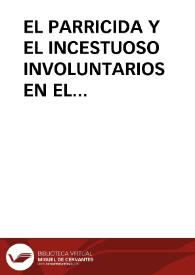 EL PARRICIDA Y EL INCESTUOSO INVOLUNTARIOS EN EL FOLKLORE OCCIDENTAL / Prat Ferrer, Juan José | Biblioteca Virtual Miguel de Cervantes