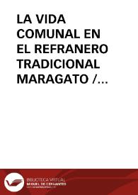 LA VIDA COMUNAL EN EL REFRANERO TRADICIONAL MARAGATO / Botas San MartÍn, Isabel | Biblioteca Virtual Miguel de Cervantes