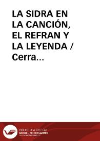 LA SIDRA EN LA CANCIÓN, EL REFRAN Y LA LEYENDA / Cerra Bada, Yolanda | Biblioteca Virtual Miguel de Cervantes