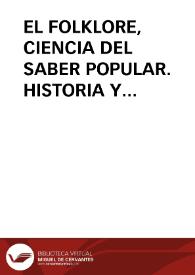 EL FOLKLORE, CIENCIA DEL SABER POPULAR. HISTORIA Y ESTADO ACTUAL EN ANDALUCÍA / Rodriguez Becerra, Salvador | Biblioteca Virtual Miguel de Cervantes