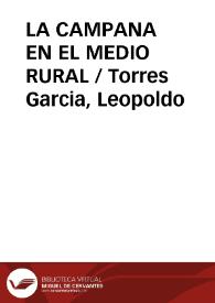 LA CAMPANA EN EL MEDIO RURAL / Torres Garcia, Leopoldo | Biblioteca Virtual Miguel de Cervantes