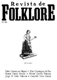 Revista de Folklore. Tomo 8b. Núm. 94, 1988 | Biblioteca Virtual Miguel de Cervantes