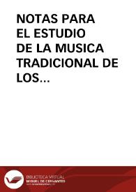 NOTAS PARA EL ESTUDIO DE LA MUSICA TRADICIONAL DE LOS VAQUEIROS DE ALZADA: LOS BAILES / Uria Libano, Fidela | Biblioteca Virtual Miguel de Cervantes