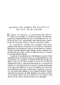 Escudo de armas de Valencia de Don Juan (León) / El Marqués del Saltillo | Biblioteca Virtual Miguel de Cervantes