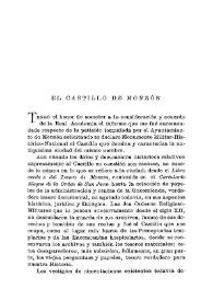 El Castillo de Monzón / M. Gómez del Campillo | Biblioteca Virtual Miguel de Cervantes