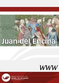 Juan del Encina / director Alberto del Río | Biblioteca Virtual Miguel de Cervantes