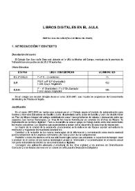 Libros digitales en el aula / CEIP San Juan de la Cruz (Villa de Medina del Campo) | Biblioteca Virtual Miguel de Cervantes