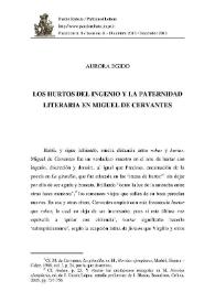 Los hurtos del ingenio y la paternidad literaria en Miguel de Cervantes / Aurora Egido | Biblioteca Virtual Miguel de Cervantes