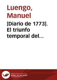 [Diario de 1773]. El triunfo temporal del antijesuitismo / Manuel Luengo; edición de I. Pinedo Iparraguirre e  I. Fernández Arrillaga | Biblioteca Virtual Miguel de Cervantes