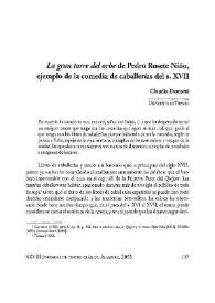 "La gran torre del orbe" de Pedro Rosete Niño, ejemplo de la comedia de caballerías del s. XVII / Claudia Demattè | Biblioteca Virtual Miguel de Cervantes