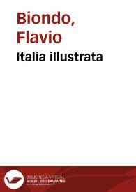 Italia illustrata | Biblioteca Virtual Miguel de Cervantes