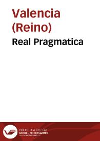 Real Pragmatica | Biblioteca Virtual Miguel de Cervantes