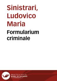 Formularium criminale | Biblioteca Virtual Miguel de Cervantes