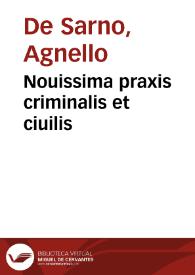 Nouissima praxis criminalis et ciuilis | Biblioteca Virtual Miguel de Cervantes